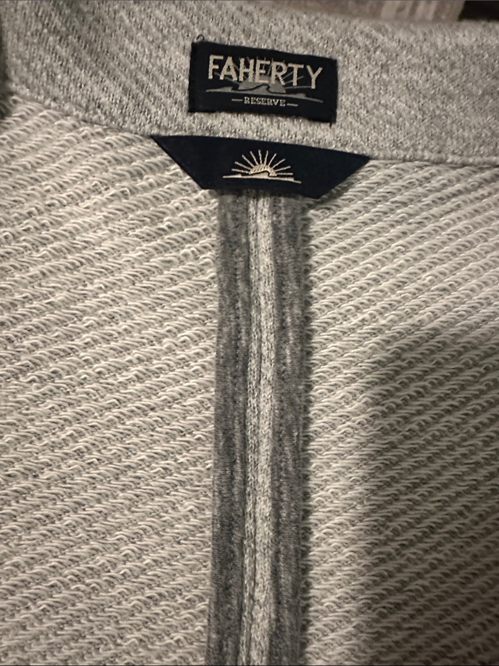 Faherty Light Heather Gray Knit Blazer Jacket - Picture 2 of 3